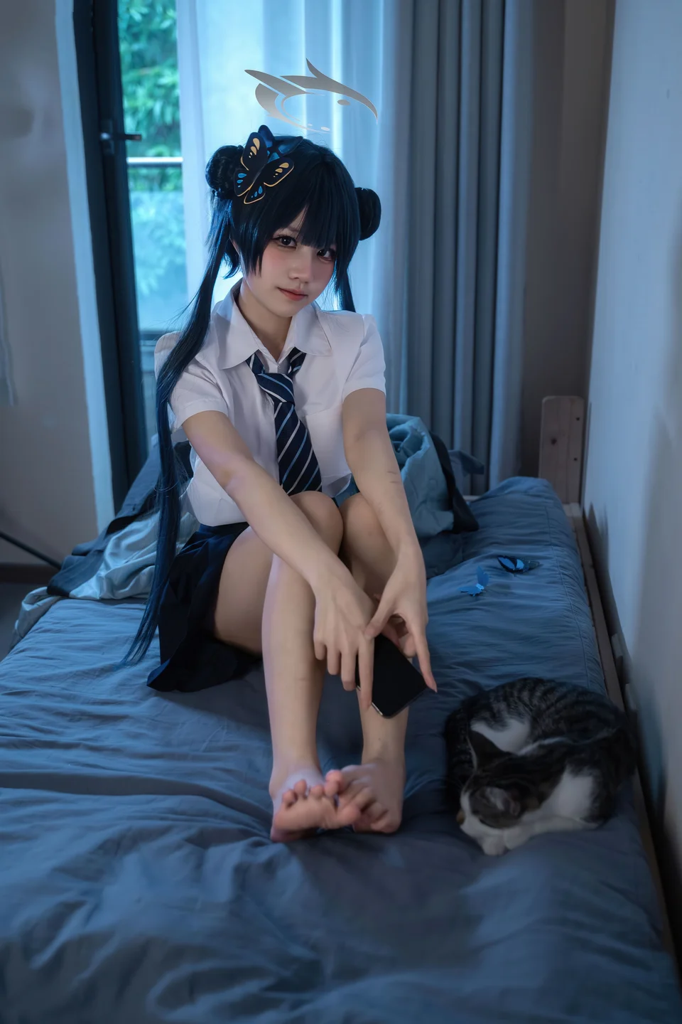 清水凪 - No.001 蔚蓝档案·龙华妃咲 JK [52P-526MB] tg@simisebaisi 【丝足阁】031.webp